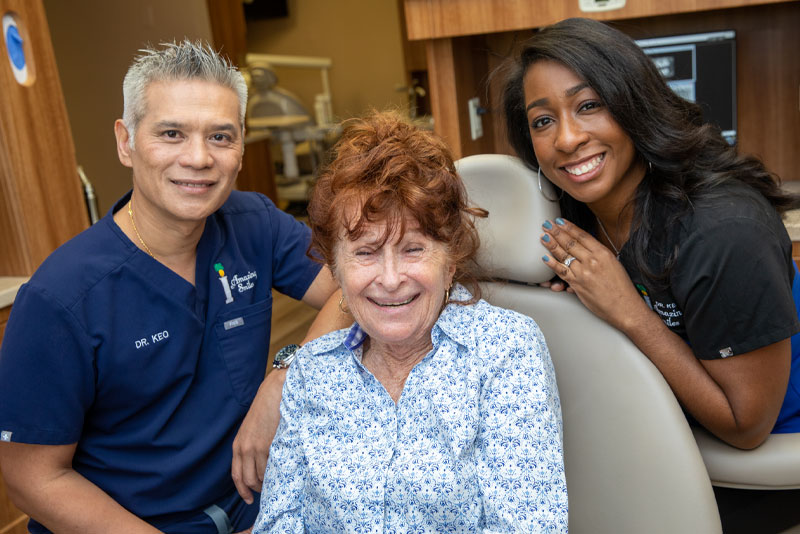 dental patient smiling after procedure