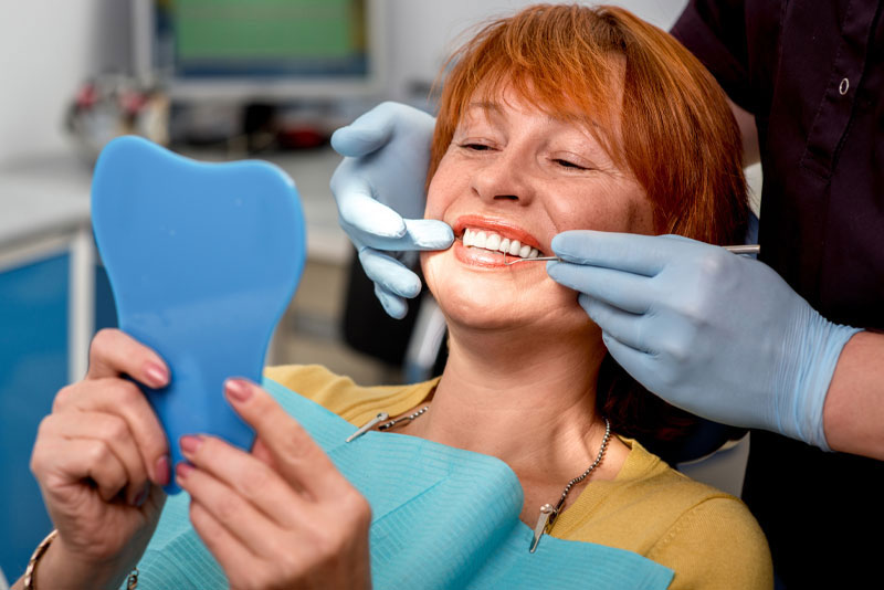 dental patient undergoing dentures procedure